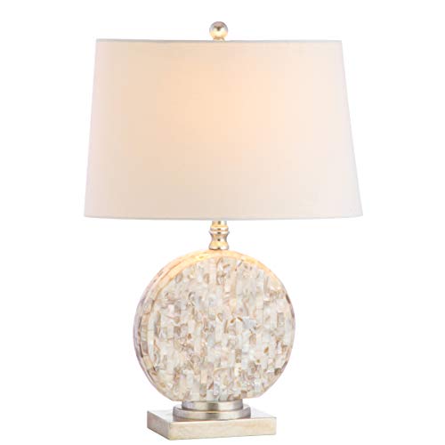 JONATHAN Y 24' Dennis Cream Mother-of-Pearl Seashell Table Lamp, Coastal Traditional...