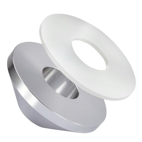 Image of Manual Tire Changer Centering Cone,Large Billet Aluminum Wheel Upgrade Balancer Hold Down Cone Large for 1.67 inch Diameter Center Post Car,Fit Up to 4.4 inch Hub Opening,Silver