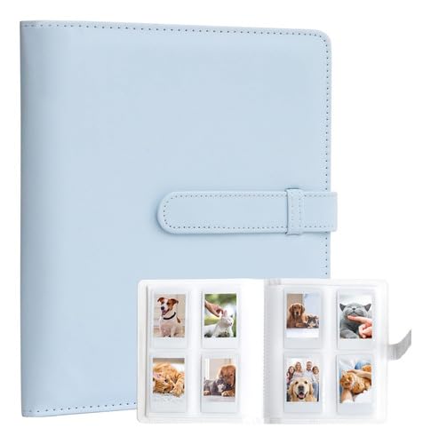 Álbum de câmera 256 folhas Álbum 3 polegadas para Instax Mini 12/11/9/90/70/40/8 (Azul)