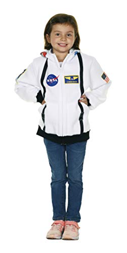 Aeromax NASA - Sudadera con Capucha, diseño de Astronauta, Color Blanco, Jóvenes, Blanco, S