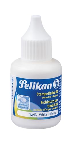 Pelikan Stempelfarbe wasserfest, 30 ml, 1 Set, weiß