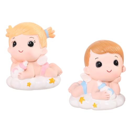 VINTORKY 2 Piezas Figuras de Pastel para Decoración de Cumpleaños Adornos de Resina Príncipe y Princesa para Tartas Infantiles para Fiesta y Mesa