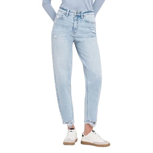Flying Monkey Super High Rise Barrel Leg Jeans Light Blue