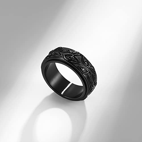 Anillo de ojo de Dios giratorio antiestrés para hombres 3