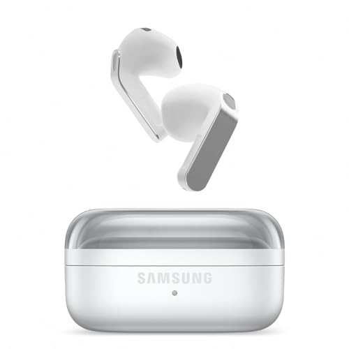 Image of Samsung Galaxy Buds 4 (2026) AI True Wireless Bluetooth Earbuds, Noise Cancelling, Hi-Res Audio, 1-Way Speaker, New Fit, IP54, Live Translation, White [US Version, 2 Yr Warranty]