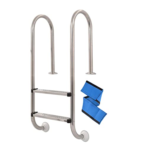 Escalera para piscina de acero inoxidable y goma antideslizante miniatura 1