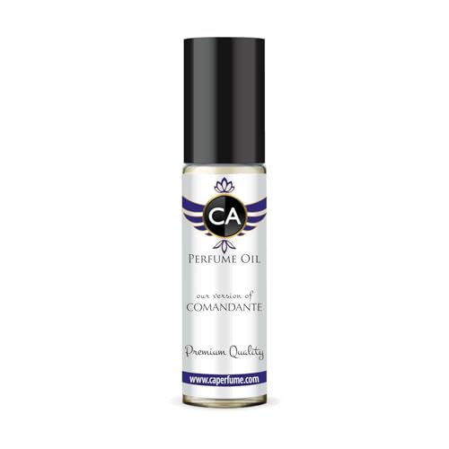 CA Perfume Impression of Comandante Unisex Fragrance Oil Aromatic Fruity Scent Long Lasting Perfumes for Women &amp; Men Travel Size TSA Ready Mini Parfum Body Oil Roll-on 0.33 Fl Oz 10ml