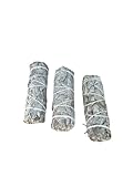 White Sage 3-Pack of 4-inch Sticks, Perfect for Home Cleansing, Meditation,Smudging Rituals. Sourced