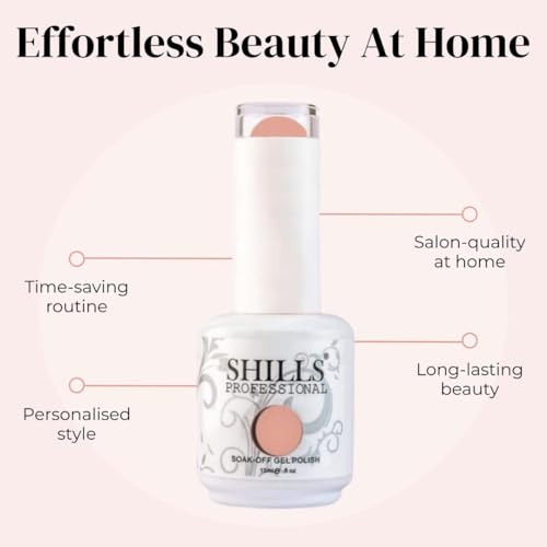 Image of Shills Professional Uv /Led Soak Off Gel Polish (Gel Nail Polish) Glossy Finish Nail Polish Color Shade 10, 15 Ml