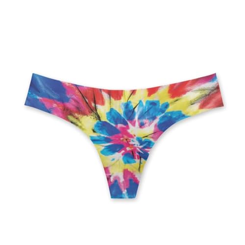 Pointodoor Tie Dye Print Stretchy Panties for Women Fashion 2025 Hipster Underwear Breathable...