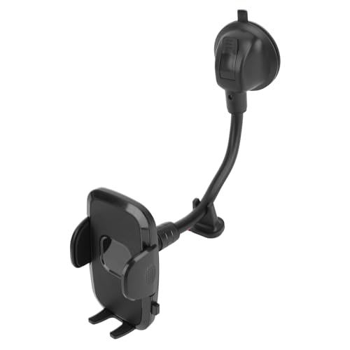 Porta del Telefono per Auto di Rotazione a 360 ° con Tubo Esteso e Ventosa per Dispositivi Larghi 5-9 Cm-supporto per per Auto del Parabrezza Universale con Imbottitura silicone