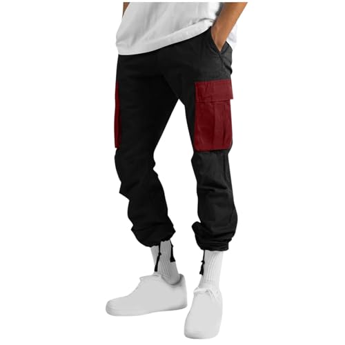 Mens Cargo Pants Relaxed Fit Casual Cotton Tactical Work Joggers Outdoor Athletic Hiking Trousers Multi Pockets3