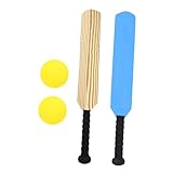 TOBBOMEY Cricket Set Tragbarer Kunststoff Schläger für Outdoor Sport Robustes für Mädchen und Jungen Vielseitig Nutzbar im Garten und Park Sicher und Einfach zu Bedienen