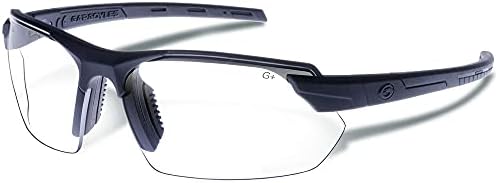 Gargoyles Men's Rectangle Vortex Performance Sunglasses Blk, Matte Black Frame/Clear Lens, 74.8mm