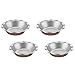 Cuisinart CMBM-4FLTBZ Mini Fluted Tartlet Pan Set, 5 Inch, Red/Silver