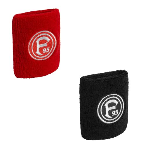 Fortuna Düsseldorf Schweißband Rot Schwarz F95 Fanartikel Armband Fußball Sport Schweißband Offizieller Fortuna Düsseldorf Merch Elastisch & Saugstark