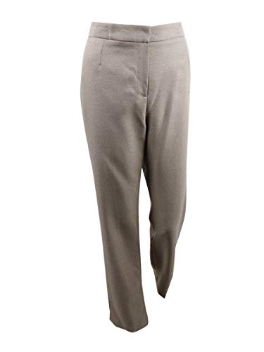Le Suit Women's 2 Button Notch Collar Pant Suit, Cashmere/Black, 16
