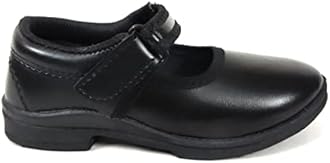 Coolz Girls Black School Shoes Ankle Deluxe (V) Ballerina