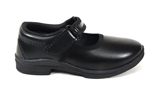 Coolz Girls Black School Shoes Ankle Deluxe (V) Ballerina