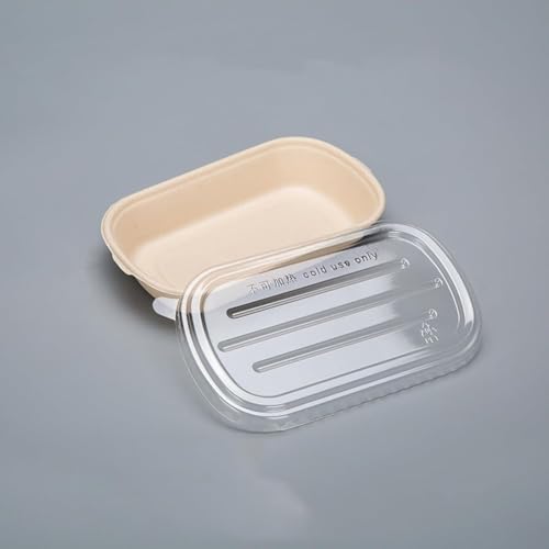 Yubbuio 50個使い捨て食器 紙食器 使い捨て弁当箱 フードパック 50枚セット使い捨て容器 耐水 耐油 容量 700ml/850ml/1000ml エコ容器電子レンジ対応 環境に優しい エコ テイクアウト 業務用 テイクアウト容器 ランチボックス分