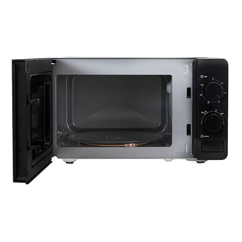 ADLER EUROPE AD 6206 Mikrowellenherd - 20L Kapazität, 700W Leistung, 6 Leistungsstufen, Auftaufunktion, Mechanische Steuerung, LED-Innenbeleuchtung, Schwarz
