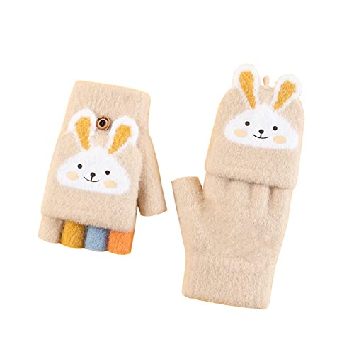 Toddler Kids Children's Bunny Knit Winter Warm Girls Boys Baby Gloves Mittens Cute Cotton Hand Warmer Gloves Infant Gloves