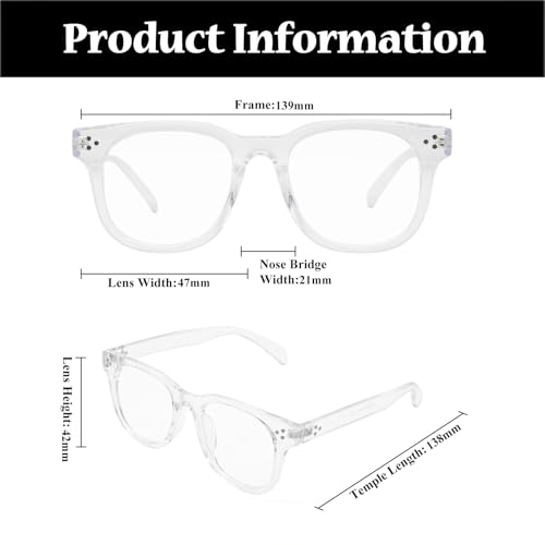 Image of LJCZKA Blue Light Blocking Glasses for Women Men Retro Square Frame Computer Gaming Glasses Anti Eyestrain Eyeglasses