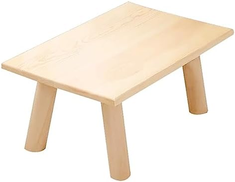 Mesa de Centro Small Square Coffee Table Solid Wood Bay Window Low Table Bed Desk Living Room Bedroom Balcony Dining Table Simple Pine Computer