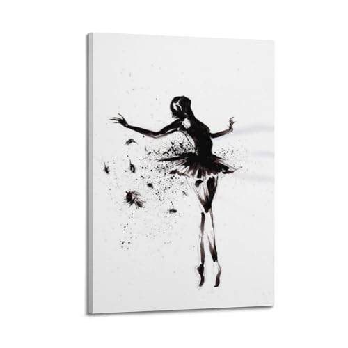 Impression sur toile WIZIGM art de la danse finition encre noire premium