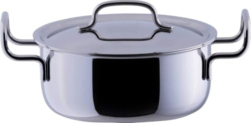 宮崎製作所 ジオ 両手鍋 25cm 日本製 IH対応 オール熱源対応 15年保証 GEO-25T 銀