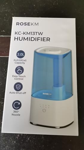 ROSEKM Humidifiers for Bedroom Cool Mist Humidifier for Home Plant and Baby Nursery Quiet Ultrasonic Humidifier with 360° Nozzle - Image 2