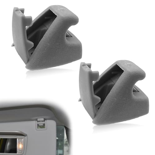 2 Pack Gray Sun Visor Clips Front seat sun visor Bracket Sunvisor Retainer Clips Auto Replacement Sunvisor Clip For Chevy Silverado 1500 Tahoe GMC Sierra 1500 Yukon 2007-2013