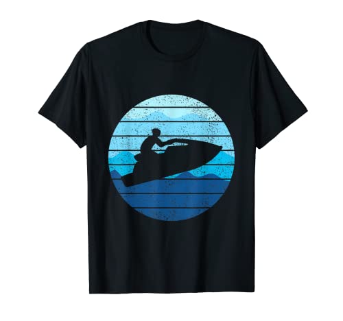 Jet Ski Amante Retro Jet Ski Atlético Playa Deportes de Verano Camiseta