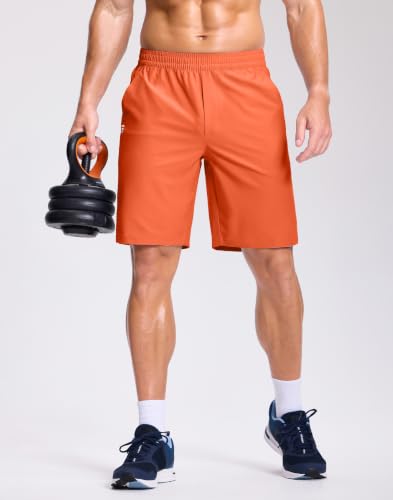 Image of GGJ Men's Lightweight Athletic Shorts with 2 Zipper Pockets 7 inch /9 inch /5 inch Gym Workout Running Quick Dry Tennis Shorts for Men