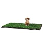 DoggieLawn XL - Real Grass Disposable Potty Training Puppy Pee Pads, Dog Grass Pee Pad, Potty Training Pee Pad, Puppy and Dogs Grass Pee Pads, Puppy Grass Pads, 48 x 24 Inches with Reusable FlexTray