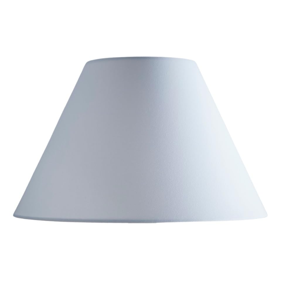 Britalia White Linen Vintage Coolie Lamp Shade, 35Cm Diameter Base, 20Cm Height