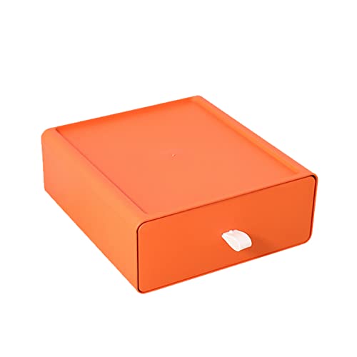 Organisateur De Bureau, Le Type De Tiroir Peut êTre Empilé, Bricolage Quatre Couleurs Librement, éTagèRe De Grande Capacité Pour Le Bureau, L'éCole, La Maison (Orange) Cover
