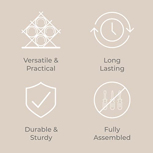 Rta - Freestanding Wine Rack, For Floors And Countertops, Made From Premium Quality Fsc Pine, Fully Assembled, For Wine And Champagne, Made In The Uk (9 Bottles) (Dark Pine) #TOP1