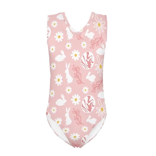 Image of Girls Cartoon Pattern One-Piece Swimsuits Sport Racer Swimwear Beach Bathing Suit, Size 5-14