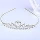 1 Stück Kristallkrone Tiara, Hochzeit Braut Tiara Prinzessin Krone Hochzeit, Prinzessin Party, Geburtstag, Abschlussball, funkelnde runde Tiara, Braut Kristall Tiara Krone