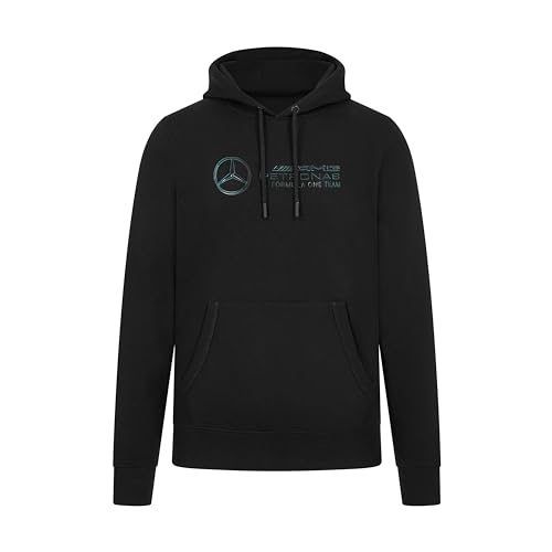 Mercedes AMG Petronas F1 Men's Stealth Logo Hoodie - Black - Size: M