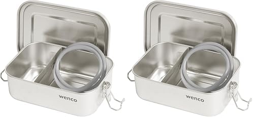 Wenco Fiambrera de Acero Inoxidable (650 ml, Pack de 2)
