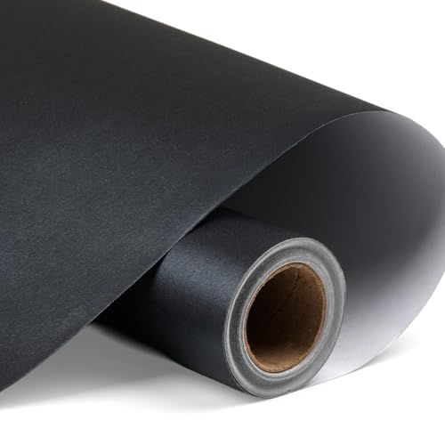 Metallic Geschenkpapier Schwarzes, 43cm*10m Perlglanz Packpapier,...