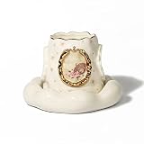 ISUKA Triangel Floral Scented Candle, Natural Soy Wax Candles for Home Scented, Ceramic Jar, Single