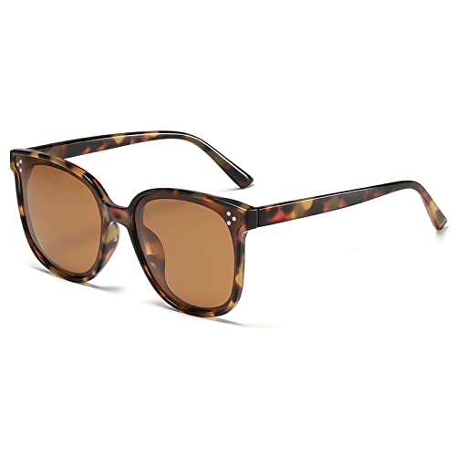 Ziwanule Polarized Sunglasses for Women/Men Vintage Womens Sunglasses Driving Sun Glasses Brown Lens/Tortoise Frame