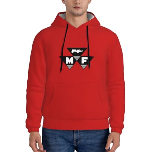 Oicvrct Massey Ferguson Men's Fleece Lined Hoodie - Ultra-Soft Plush Lined Hooded Sweatshirt with Pocket3