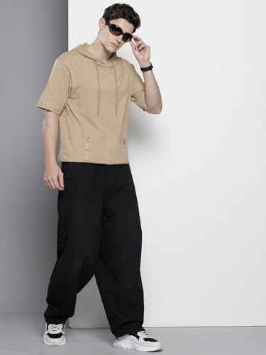 Image of The Indian Garage Co Men Skater Fit Solid Mid-Rise Jeans