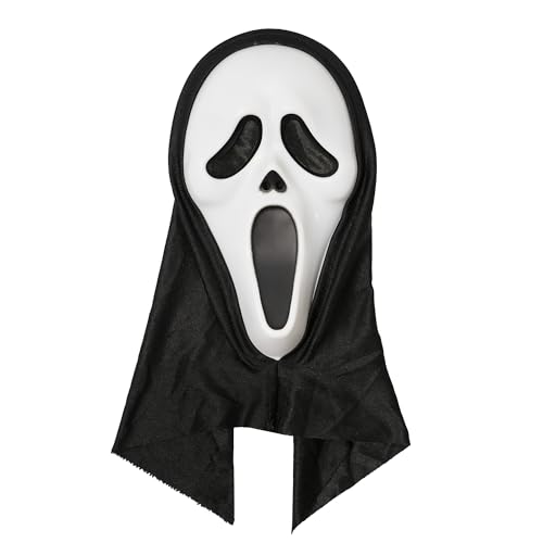 ZORUIS Ghost Scary Mask – Horror Costume Halloween Cosplay Party Accessory for Unisex Adult and Kids