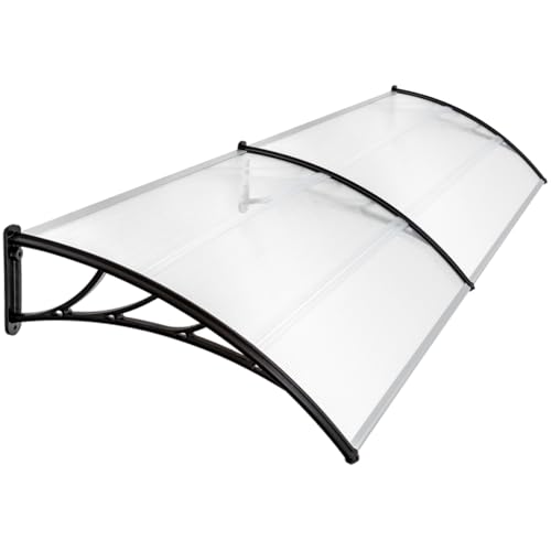 tectake® Marquesina Resistente para Puerta Entrada Exterior, Burlete Puerta Entrada, Placas de Policarbonato, Tejado Exterior y Toldos Exterior Terraza Duraderos - 93 x 200 x 0,5 cm