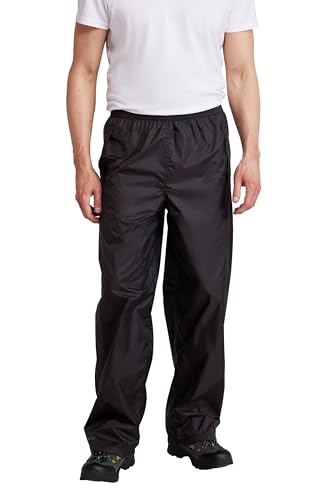 Mountain Warehouse Pakka Mens Waterproof Overtrousers Black M
